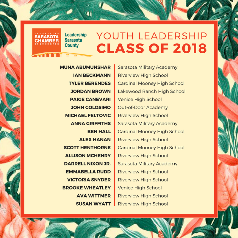 LeadershipSRQ's tweet photo. Congratulations to our Youth Leadership Class of 2018! https://t.co/qCByA2iYqS