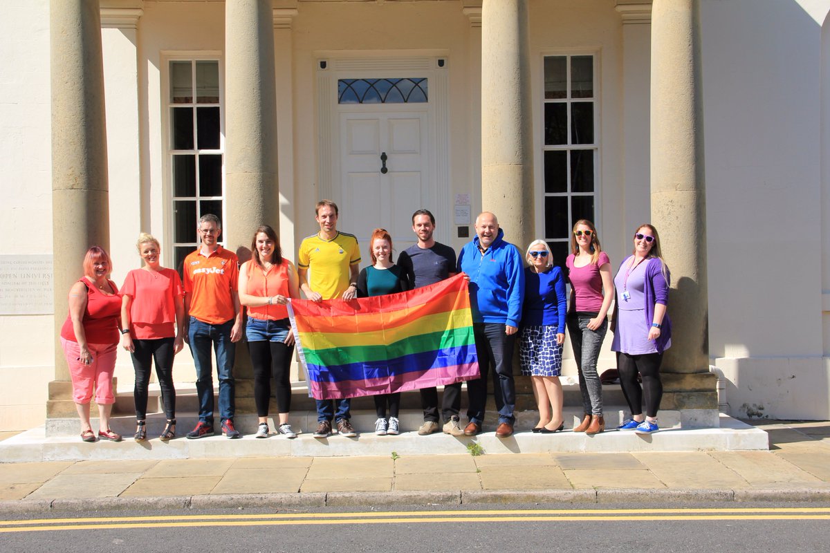OUstudents's tweet photo. @OUstudents staff send their best wishes to LGBT+ group @OUPlexus who will represent @OpenUniversity at @ManchesterPride tomorrow. @LGBTOU https://t.co/ep13umtmAL