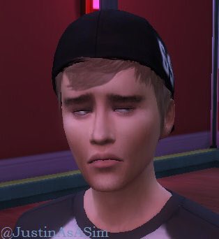 Justin as a sim tweet media