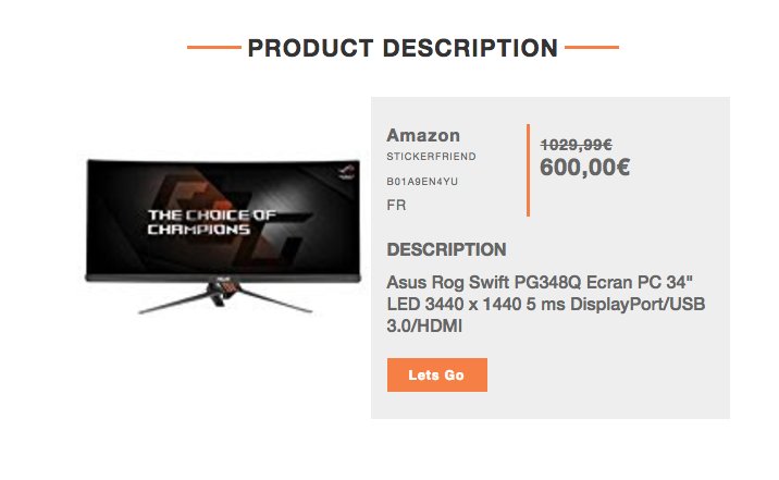 PriceWatcherApp's tweet photo. Asus Rog Swift PG348Q price dropped ! #PriceWatcherApp #Amazon @Dealabs https://t.co/ddVp4hcJDB