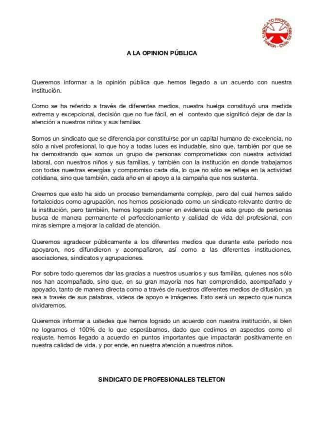 ConitaMs's tweet photo. Agradecer a tod@s que compartieron #huelgaTeleton . Hoy se da por finalizada, abrazos! @joevasconcellos @jjcc_chile @camila_vallejo RT https://t.co/NwkAffNtC1