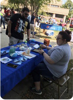 Britta welcoming a new customer to the #ATT family at Minot State University!  #ATTMinot #MSU
