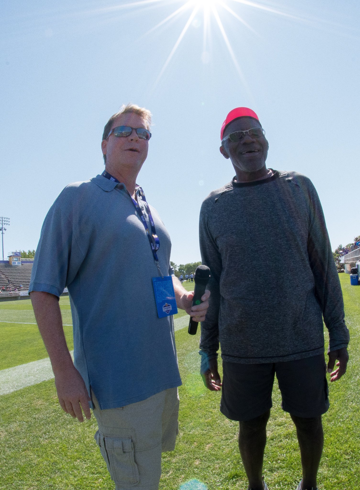 Big Happy Birthday to our own Tom Moore.  On the job with the great HOF\r  DE Alan Page 