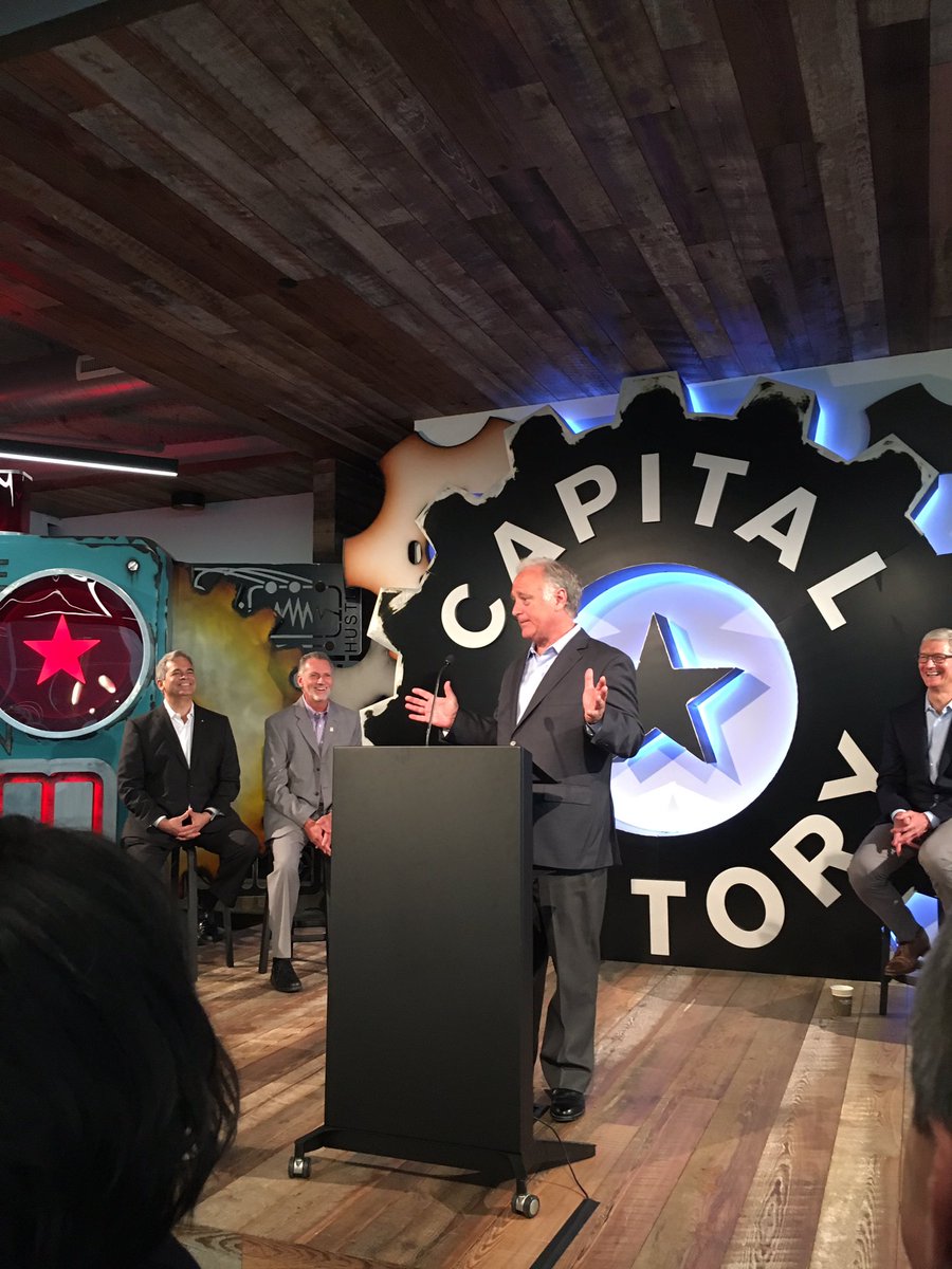 LillyRockwell's tweet photo. .@KirkPWatson is talking now. Says we should be proud of today's announcement. #TimCookinAustin https://t.co/9K2rHdqSKG
