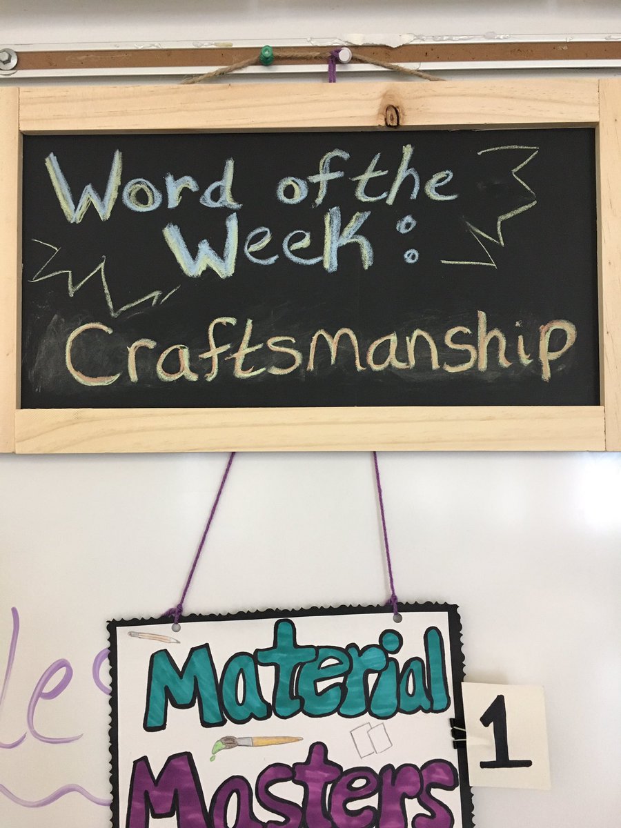 MsGodcharlesArt's tweet photo. Craftsmanship! Every time students hear me or fellow leaders say this word they respond in a super cool voice with "Oh Yeah!" #LanierArt https://t.co/dcpHRWF7xJ