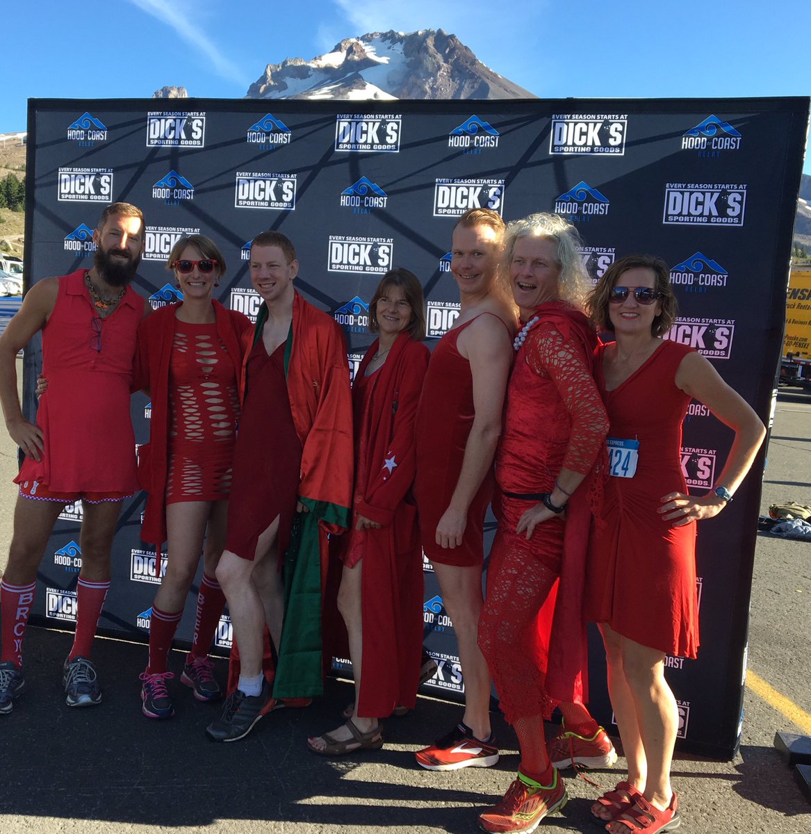 chowardpt's tweet photo. This is my rad, world famous Red Dress Express #HTC17 team #SummerOFMOVE #MovePDX https://t.co/zmG9LJ6Uxe