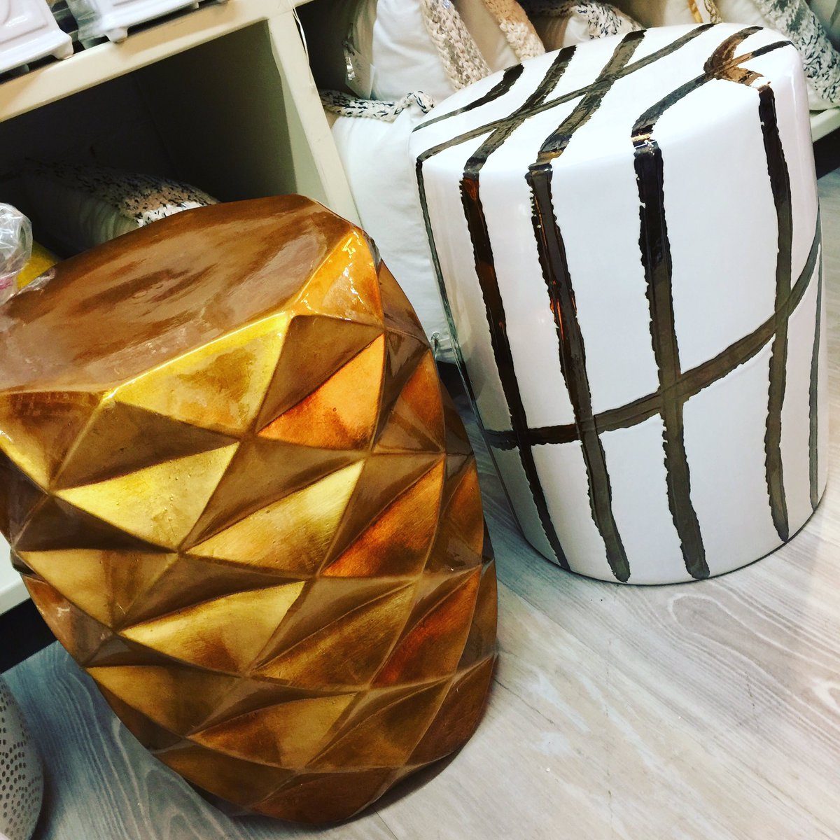 redchateau's tweet photo. Garden seats that WOW! #metallic #gardenseats #glass #accessories  #indoor #outdoor #lookswelove #chateaudesigns #shopokc #shopthesquare https://t.co/JvUyvRwaku