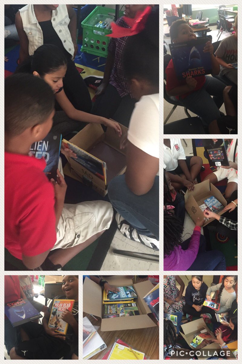 Ison5th's tweet photo. We received our new books from Donors Choose for reader's workshop!!! @IsonSpringsES @LaShawna_McCoy @PrincipalSWhite https://t.co/rVfeEwOnhA