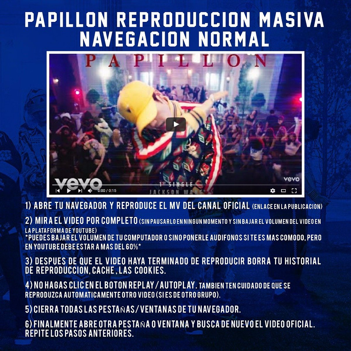 Jackson_G7Peru's tweet photo. 💜STREAM💜 #JacksonWangPapillon  TIPS para hacer el Stream
Canal Oficial YOUTUBE de #Jackson : https://t.co/uVlgN7KihT https://t.co/hnFBSfUlF6