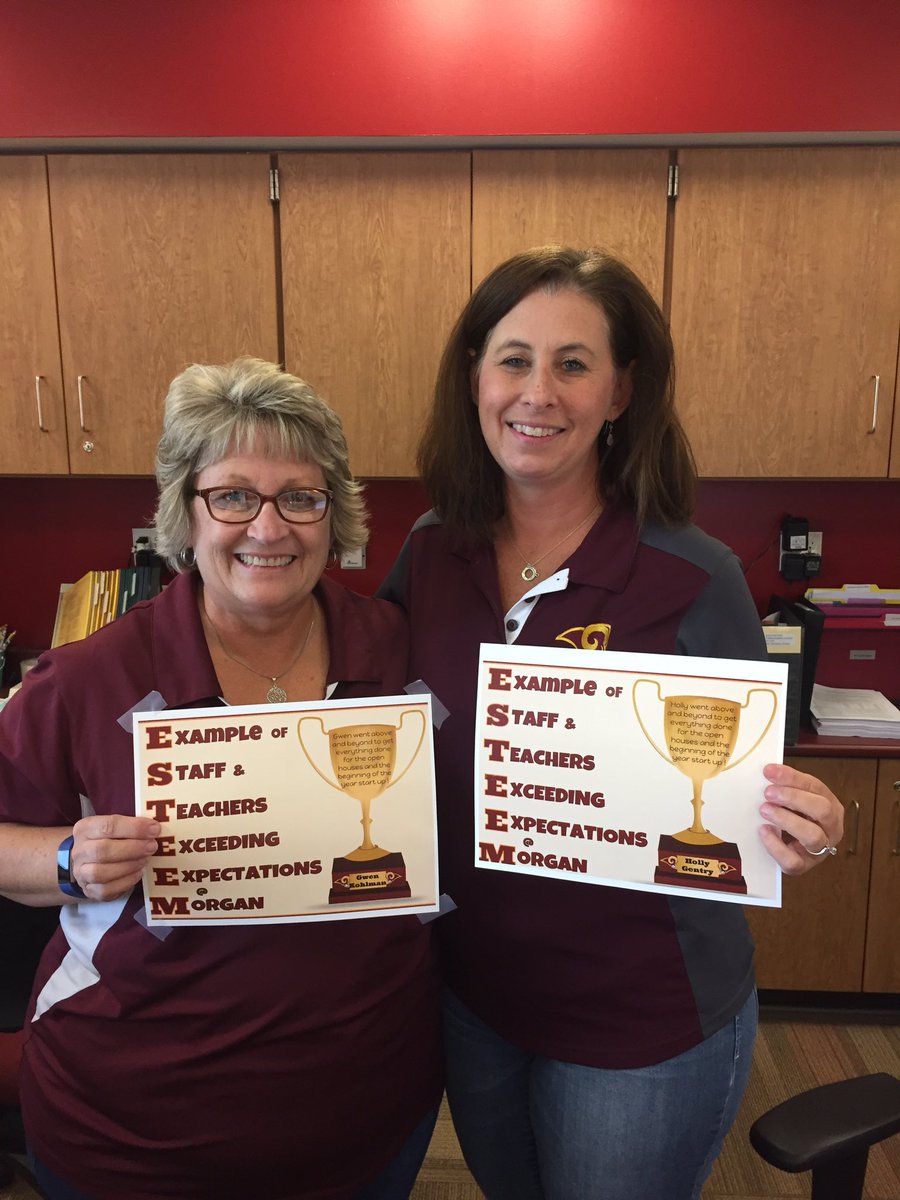 Holly Gentry and Gwen Kohlman are ESTEEM award recipients for going above and beyond to get everything ready for the school year.