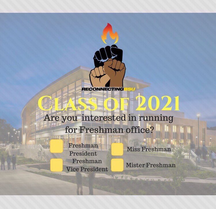 discoverbsu's tweet photo. Make sure you come out tonight from 5-6 for the freshman class election meeting✨ &amp; should could dream at 7PM in MLK! 🔥#FreshmanExperience https://t.co/1tMRAbkqE4