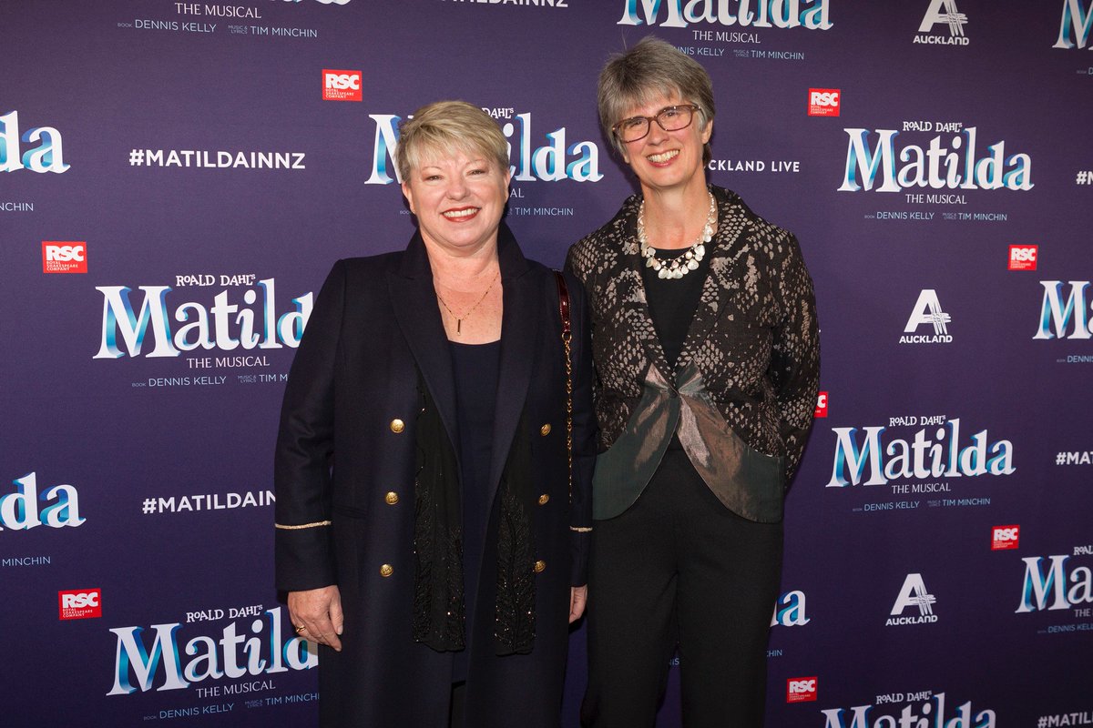 Our Executive Director Catherine Mallyon and <a href="/MatildaAUNZ/">Matilda The Musical</a> Producer Louise Withers at the #MatildainNZ premiere at The Civic, Auckland.