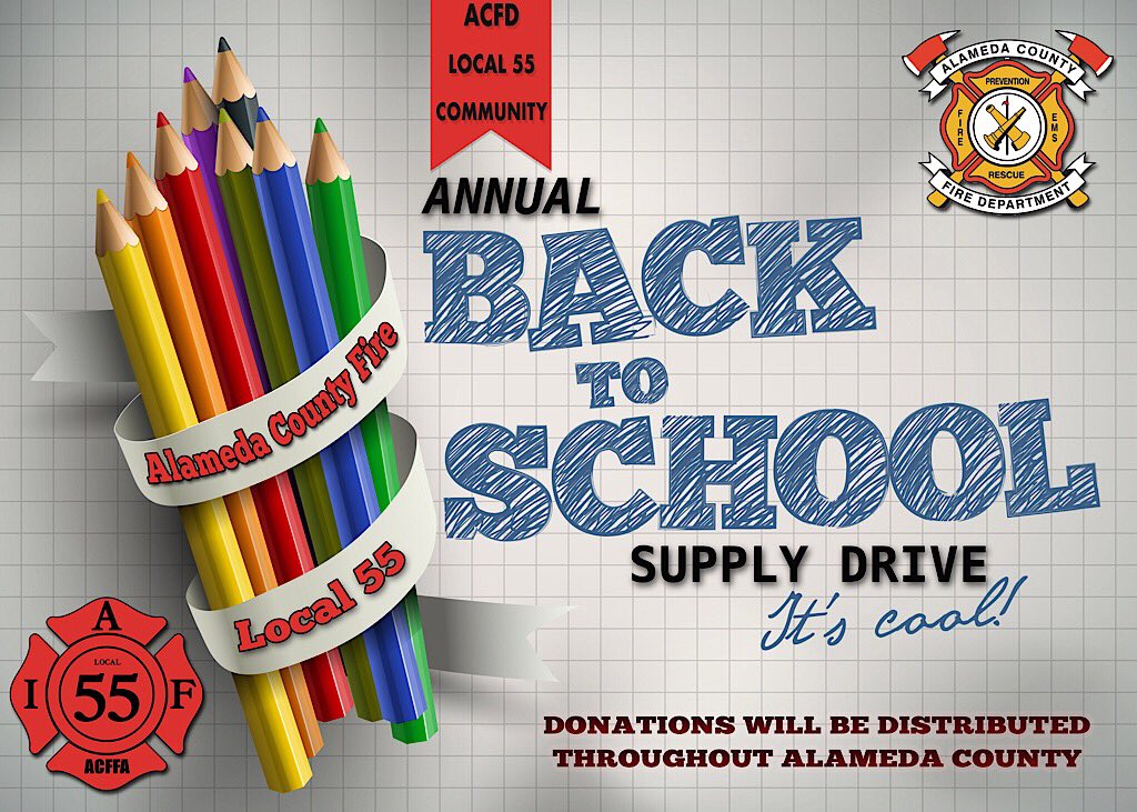 EmeryvilleCA's tweet photo. August School Supply Drive- 6 more days! Go to Emeryville City Hall M-F betw 9 & 5 to donate supplies for kids who need them! #fillthebarrel https://t.co/TKxBHRZEFj