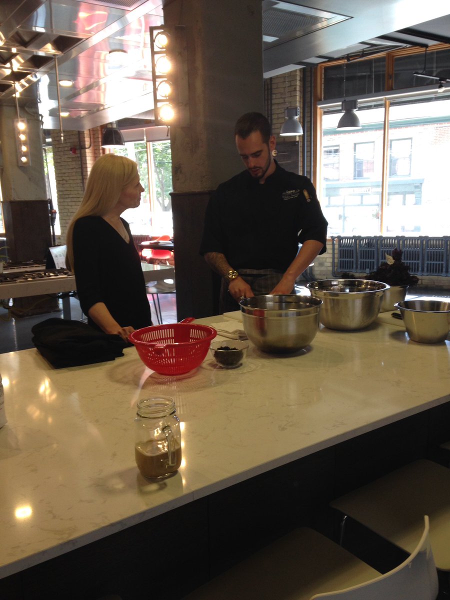 Chef @nikkojacino is sharing his kitchen secrets with the Eggersmann Toronto team at today's Lunch and Learn!