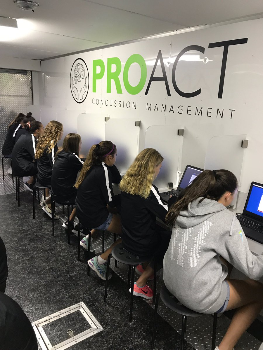 PatsYouth's tweet photo. Thank you to our new partner @ProActMed for testing all of our @PatsYouth Academy players. Check out the mobile units. #concussiontesting https://t.co/2KUHvYbhn2