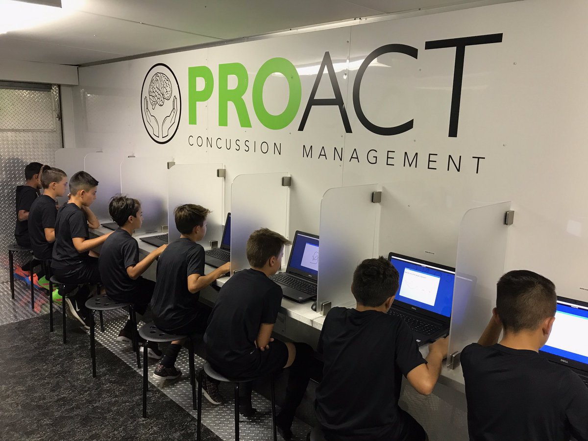 PatsYouth's tweet photo. Thank you to our new partner @ProActMed for testing all of our @PatsYouth Academy players. Check out the mobile units. #concussiontesting https://t.co/2KUHvYbhn2