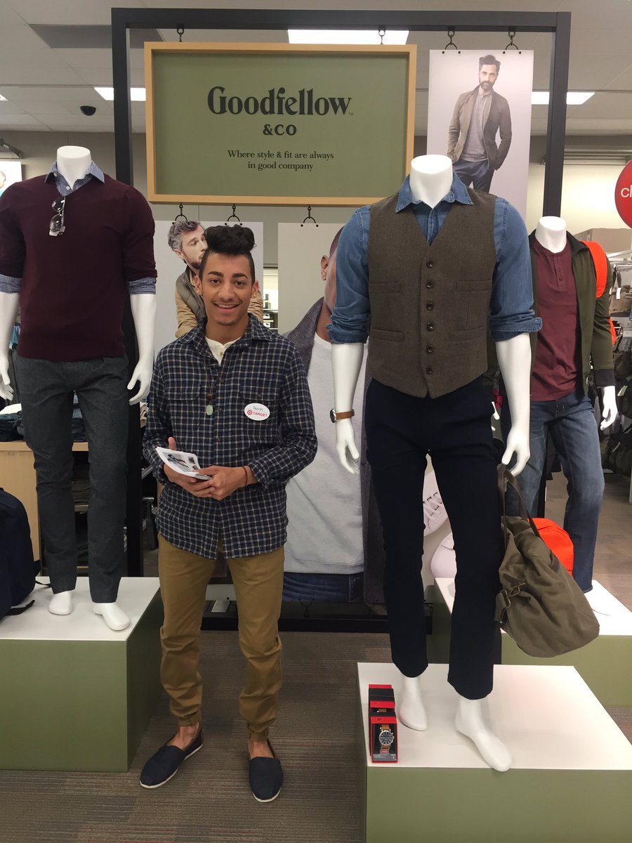 Tayvon is looking stylish and sharing his amazing knowledge about our new brand Goodfellow &amp; Co!  @crowderabby1 <a href="/TheTedd6/">Tedd Schonsheck</a> @taylor4target