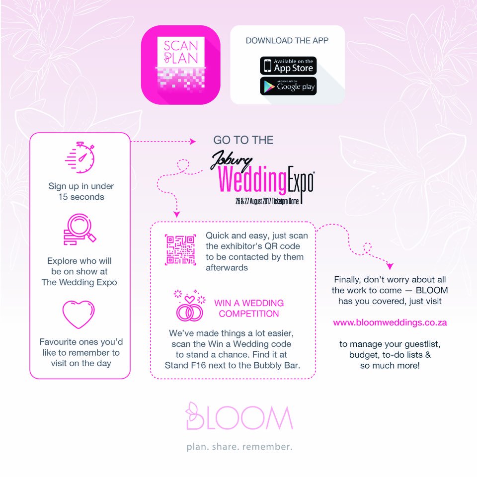 tweweddingexpo's tweet photo. Download ScanPlan, The Wedding Expo App to help your planning at the Expo! Available on iStore and Google Play Store. #ScanPlan https://t.co/XbP7kx2rsC
