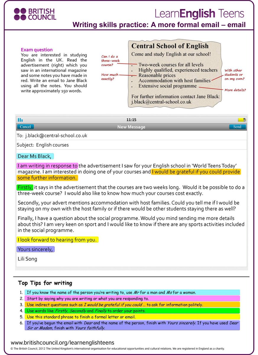 LearnEnglish on Twitter: "Learn to write better emails and letters