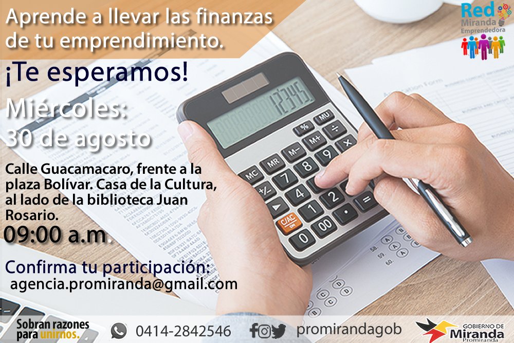 Próximo miércoles 30 estaremos en Curiepe. Aprende a manejar tus finanzas. ¡NO DEJES DE ASISTIR!