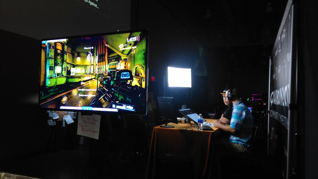 PNDKetchup's tweet photo. Caught sight of the @DOOM tournament live at Quakecon. OHHHHH MY DAYS. LETS GO @NewClassicGang https://t.co/QOMbfqcyNM