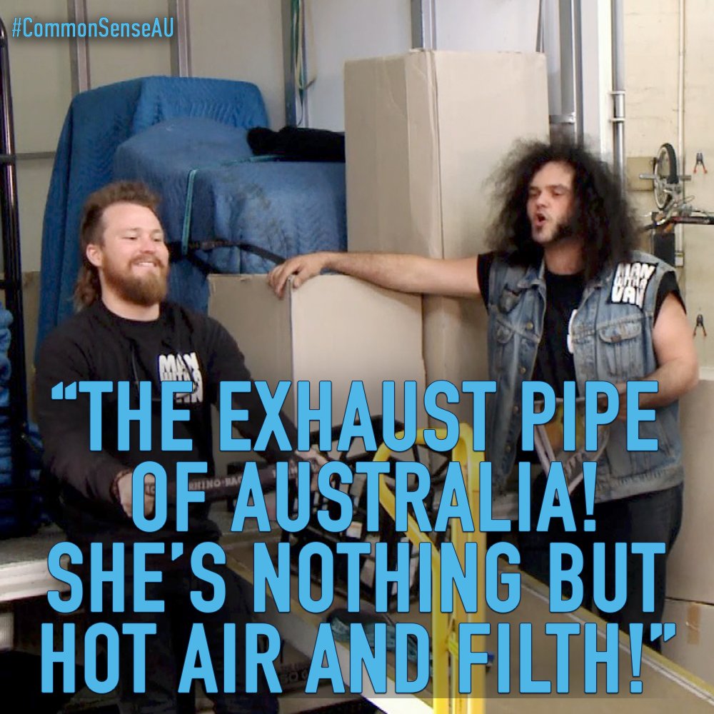 . <a href="/LaurenceHewson/">Laurence The Loud</a> has some strong feelings towards Pauline Hanson...🙊 #CommonSenseAU