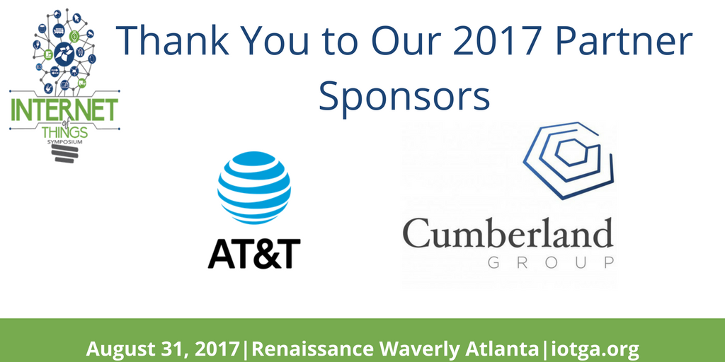 IoT_GA's tweet photo. Thank you to our 2017 IoT Symposium Partner Sponsors @ATT and @cumberlandGRP #IoTGA #tagonline Register at https://t.co/lzkntIUoYj https://t.co/Z8tRTfYND6