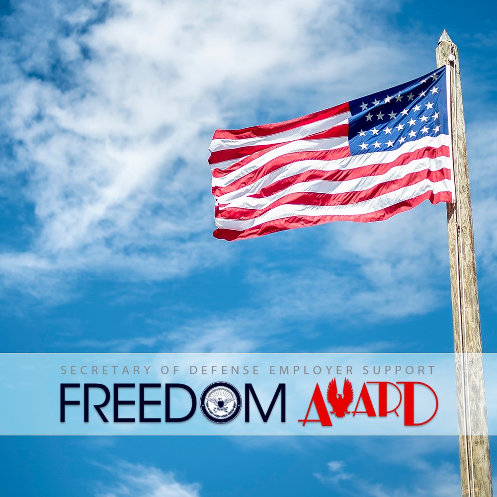 nowthreading's tweet photo. Congrats to Cargill on receiving the prestigious Freedom Award and supporting military families #nowthreading #clientlove #nationalguard https://t.co/4GoubV08gw