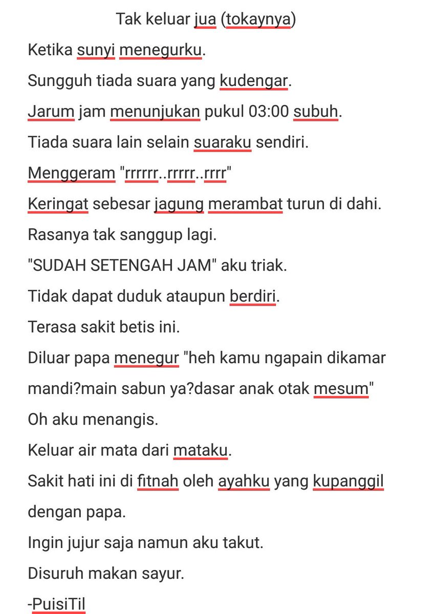 PuisiTil's tweet photo. Sukurin lu #puisi #keras #tokainya #keras #makan #pepaya #gih #buahpepaya #bijinya #banyak https://t.co/vDzarppuwc