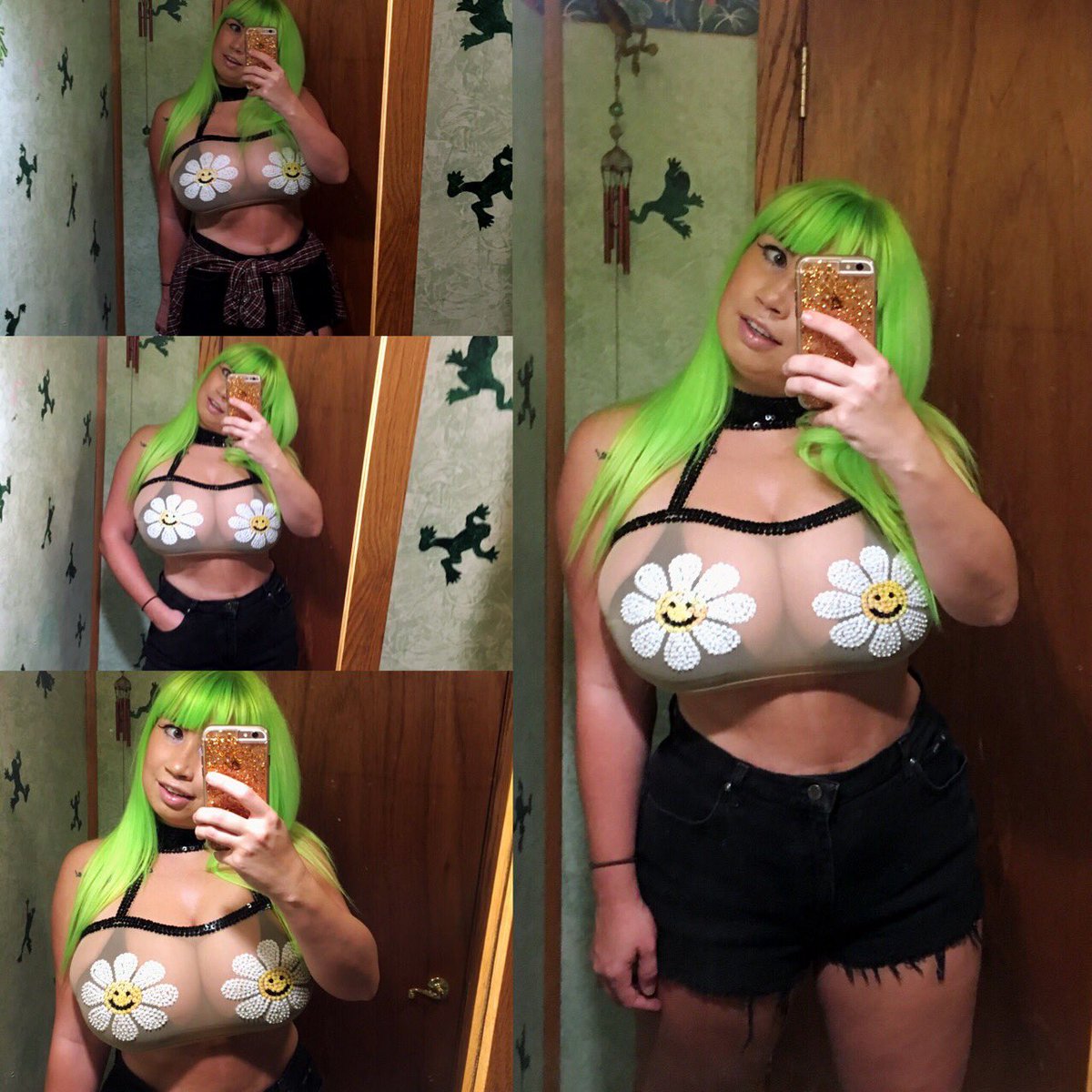 312style's tweet photo. Finally wearing my #TIALS x @Dollskill mesh and sequin daisy 😊 crop top for the @ladygaga concert @ Wrigley Field! #Gaga #ladygagachicago https://t.co/MXx7qf0rqu