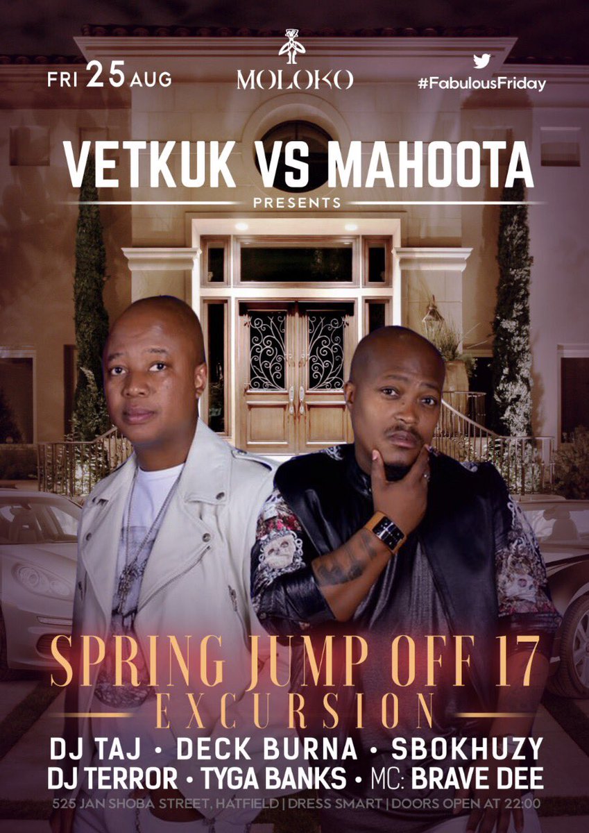djmahoota's tweet photo. #Vetkuk Vs Mahoota #SpringJumpOff Excursion @molokopretoria #All Roads Lead 2 Bloemfontein #Spring JumpOff All White Edition 🔥🔥🍾🎈🎈🍷🍸🥂👌👌👌🔥 https://t.co/5PS2gLOFI5