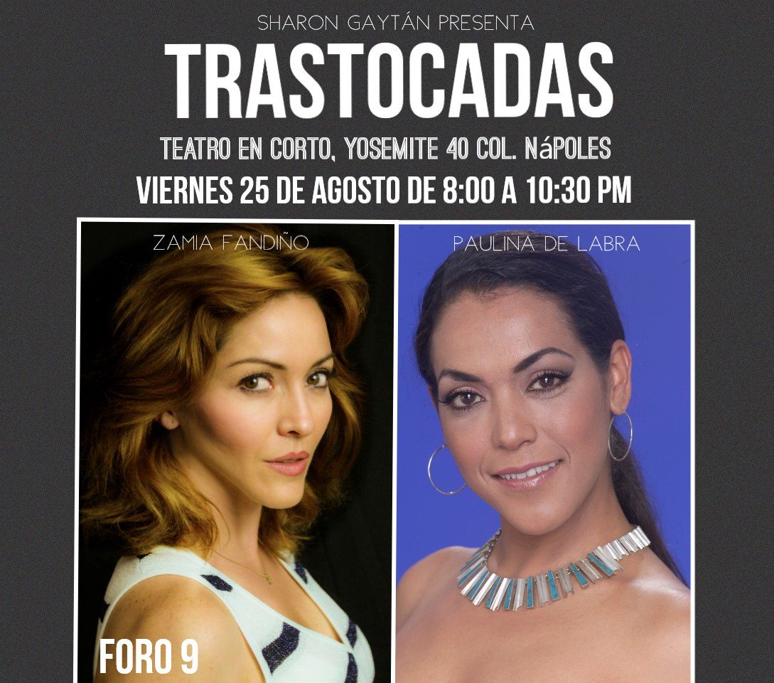 trastocadas's tweet photo. Hoy en #TRASTOCADAS @Paulinadelabra y @zamiafan en @TeatroEnCorto https://t.co/t2nPOiTwQE