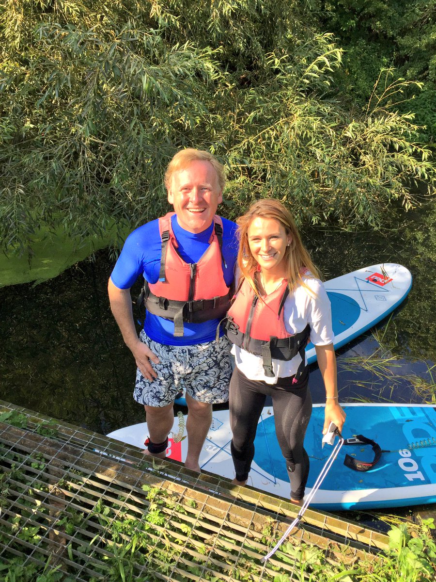 LizzieOutside's tweet photo. Loved today's filming with @BBCBreakfast at @braylake to shout about @Plastic_Patrol! Finally some SUP in the sunshine this summer too ☀️ https://t.co/71CRGTP4qb