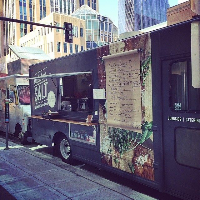 WestMonroe's tweet photo. We're at the @ButcherSalt in MPLS at 5th St & 2nd Ave passing out free lunch! Say hi & learn about the #WMPUncommonBlend #WestMonroeOnTheGo https://t.co/9WRhiLfJ8r