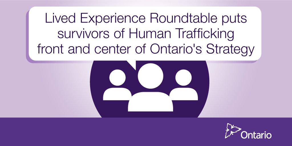 StopTrafficking's tweet photo. Pls share: Ontario is establishing an advisory group of #HumanTrafficking survivors – contact us by Sept. 15. https://t.co/doG9aySzgU https://t.co/wVOWNnSZPo