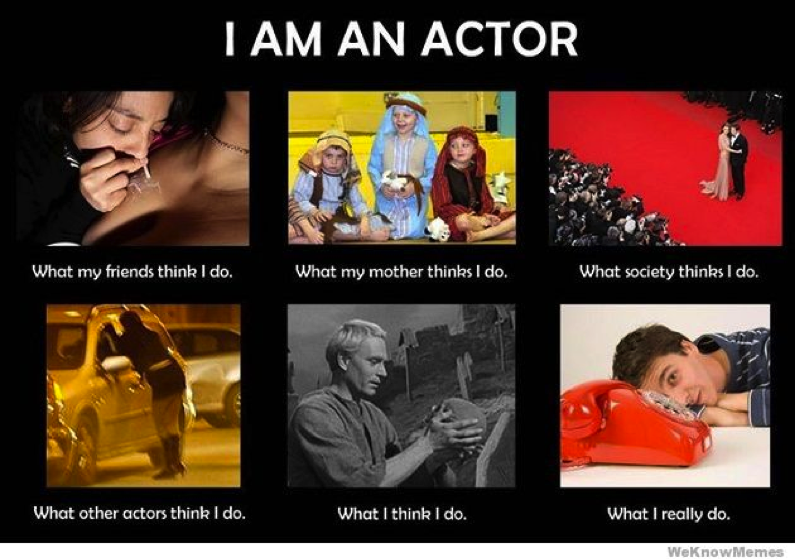OffAwful's tweet photo. Perception vs. Reality #actorslife #acting #actorproblems #actormeme #actor #actress https://t.co/FVw6iPvX2H