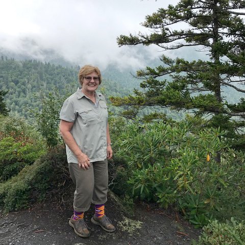 alzTN's tweet photo. Raycene Brewer is Sockin' it to Dementia in the Smokies! #SockOutAlz https://t.co/Y4oaRrPJyG