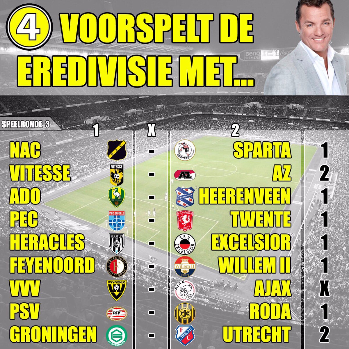 433 voorspelt de Eredivisie met... @JohndeBever!