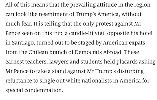 The vigil we held during Pence's Santiago visit got a shoutout in <a href="/TheEconomist/">The Economist</a>: economist.com/blogs/democrac…