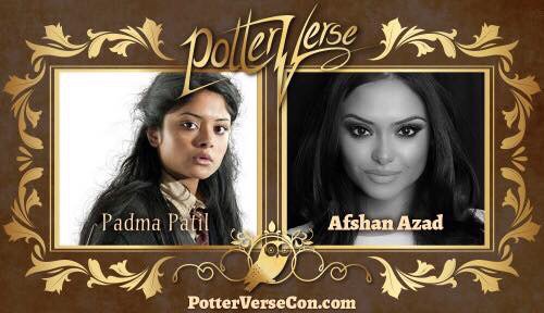 PotterVerseCon's tweet photo. GUEST ANNOUNCEMENT: Afshan Azad, who played Padma Patil in 5 of the Harry Potter films to @PotterVerseCon ! https://t.co/nyahRjUZkB https://t.co/eExJBHAAeq