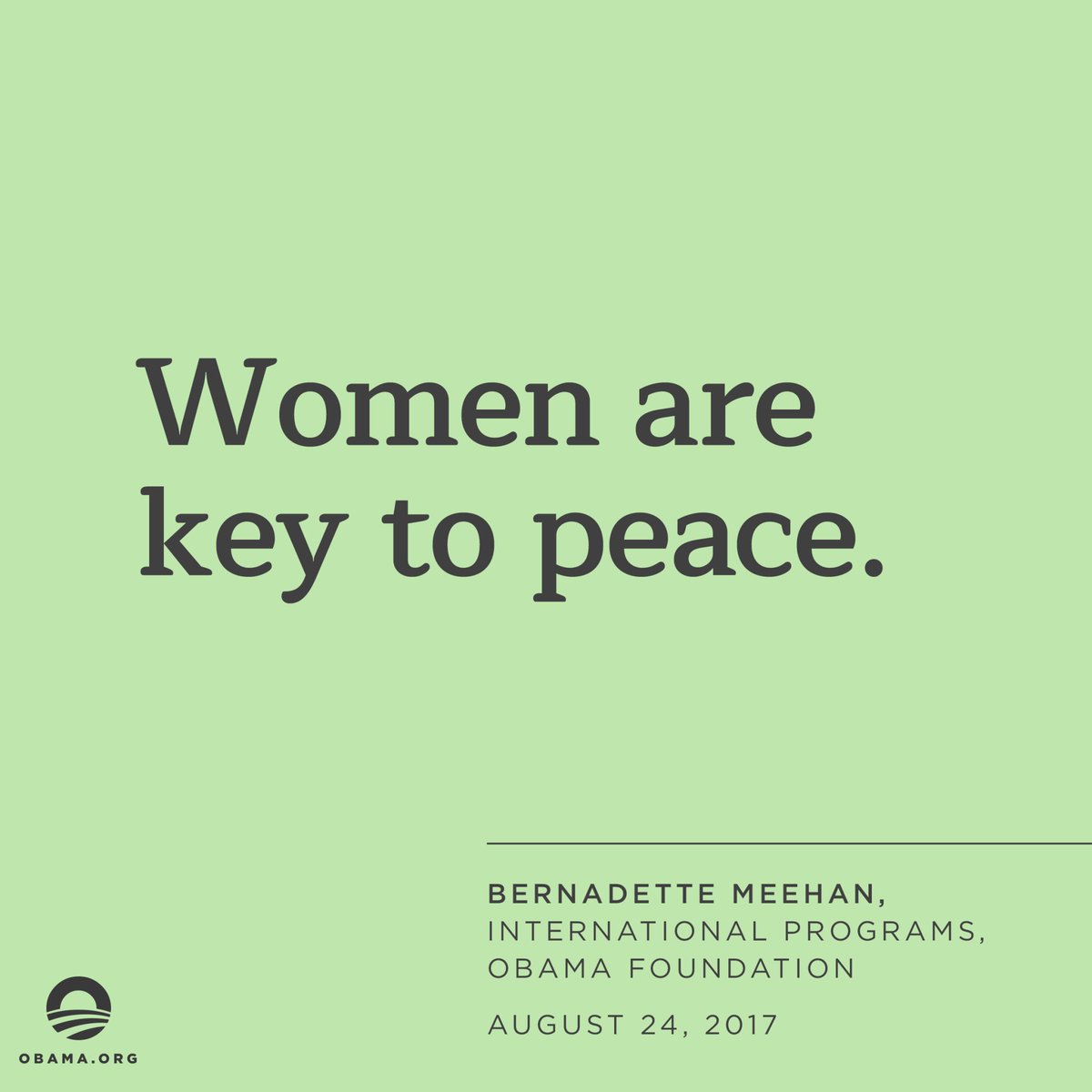 The Obama Foundation tweet media