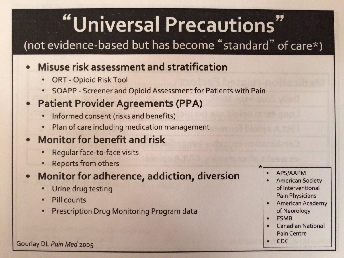 vathyal's tweet image. Use Universal Precautions when prescribing opioids! #CSAM17 @KPSDFMR @megglemei
