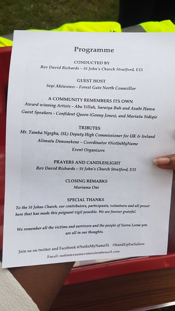 seyiakiwowo's tweet photo. Thank you to @TheAlima for organising a beautiful vigil for the Sierra Leone flood victims #StandupforSalone 
#SierraLeoneMudSlides 
#Newham https://t.co/9vqckVS9Mp