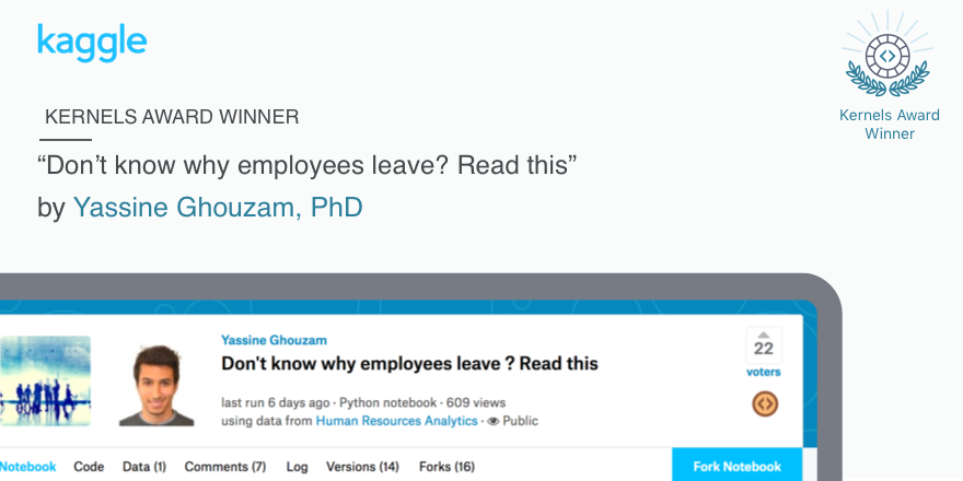 KaggleDatasets's tweet image. Announcing this week&apos;s winner of the $500 #KernelsAward! A deep dive into employee attrition and HR analytics: kaggle.com/yassineghouzam…