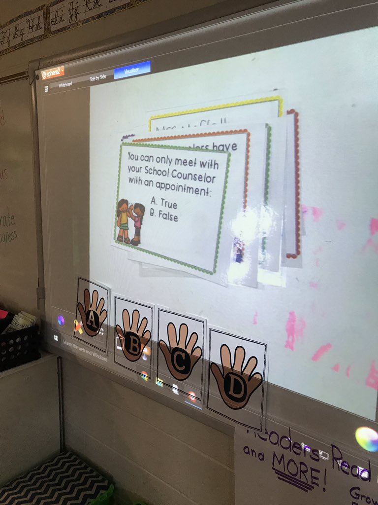 kkcmoffett's tweet photo. Who gives the best high fives? The counselor, of course! #counselorintro #backnaction #walkerlearns https://t.co/GfIhwEYPTP