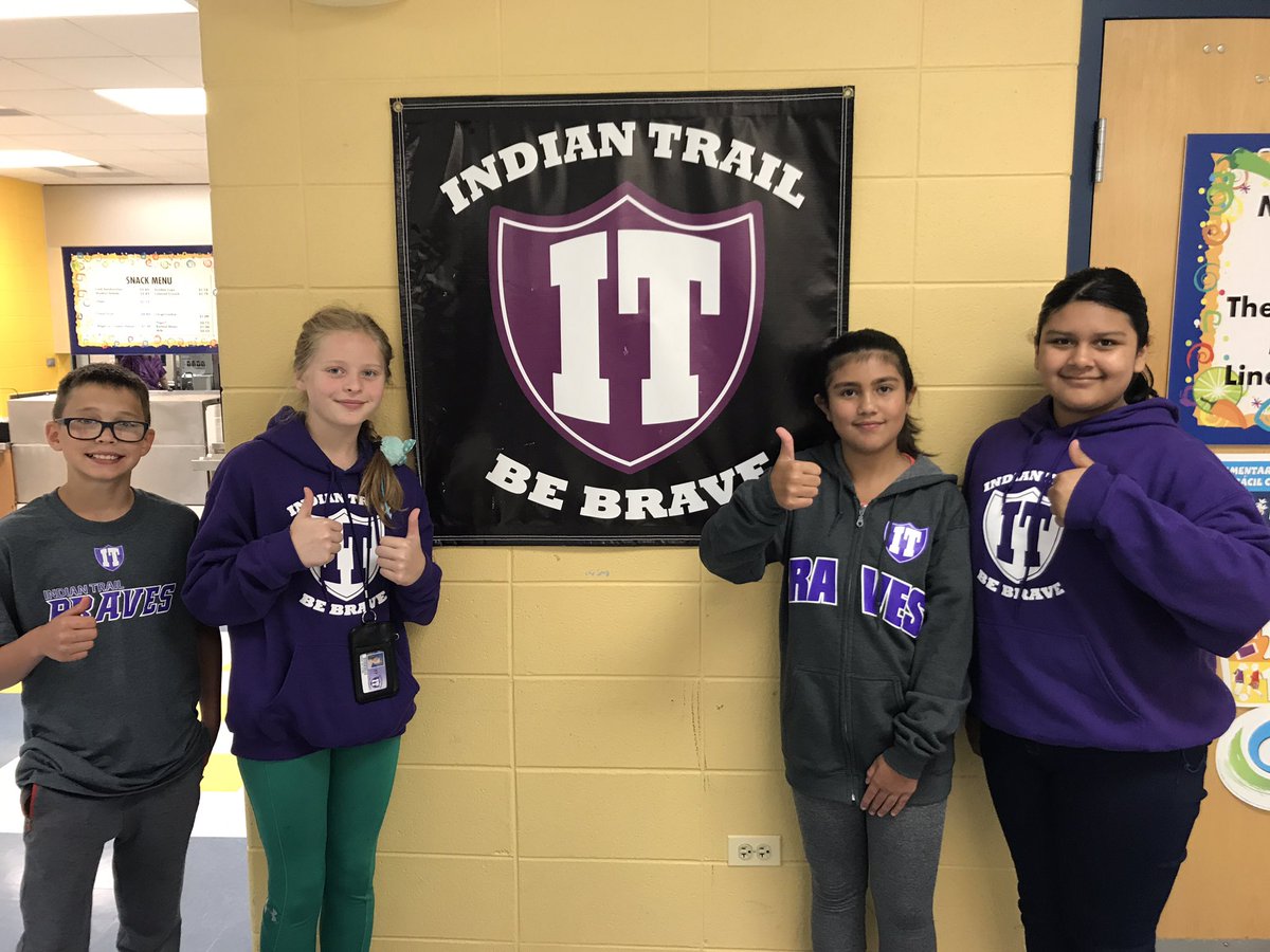 Our Braves decked out in I.T. spirit wear; way to rock the purple! So proud of how our students represented our school values this week!