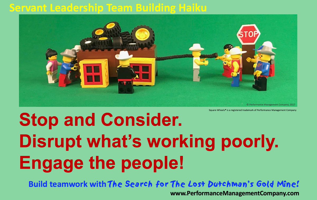 DutchmanGame's tweet image. Stop and Consider. Business Haiku linked to our #teambuilding simulation, Lost Dutchman's Gold Mine.  #servantleadership #leadership