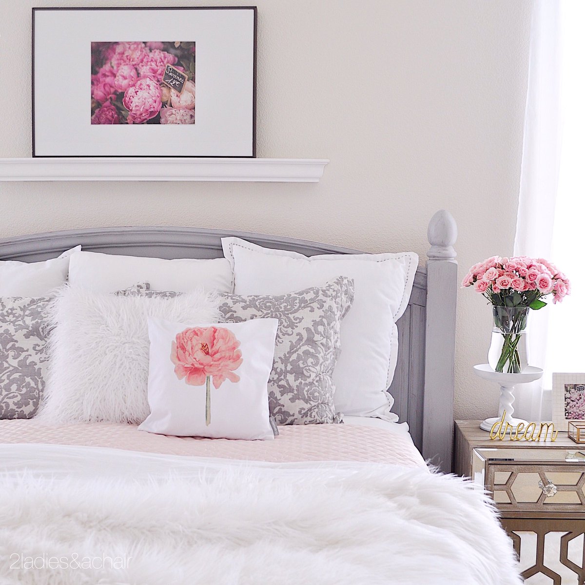 Check out my bedroom restyled! 🌸bit.ly/2xjUP43 #bedroom #pink <a href="/HomeGoods/">HomeGoods</a>