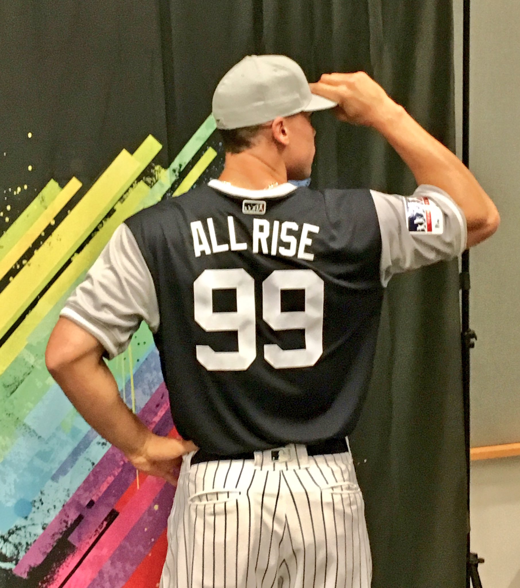 Ryan Field on X: Aaron Judge sporting his Players Weekend jersey. I  don't hate it. #AllRise #Yankees  / X