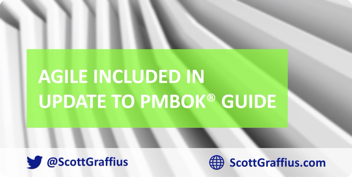 ScottGraffius's tweet photo. The update to @PMInstitute’s flagship standard—The PMBOK® Guide—to include content on agile! Coming on Sept. 6. https://t.co/c9O44z51KK https://t.co/OTJbABu7hQ